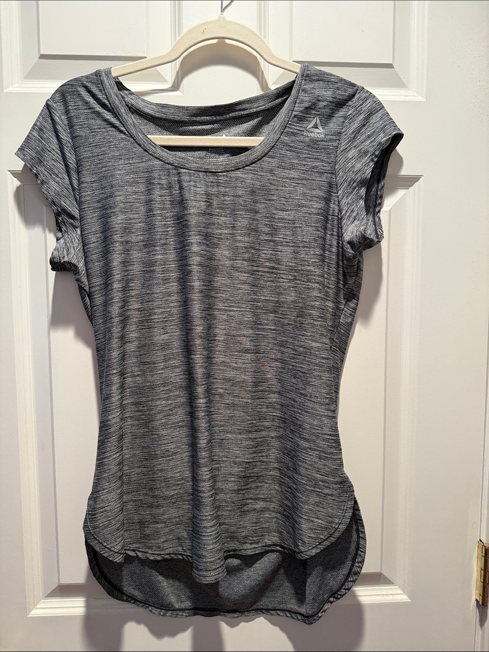 Reebok Women's Heather Gray Short Sleeve Performance Tee